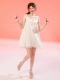  Sweetie Dress D2559 - Váy lụa xoè cổ sen 