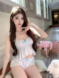  Bộ 2 dây ngắn lụa phối nơ B5678 