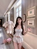  Bộ 2 dây ngắn lụa phối nơ B5678 
