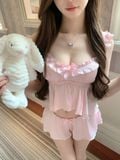 Bộ 2 dây ngắn lụa phối nơ B5678 