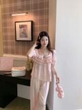  Soleil Pyjama - Bộ lụa cổ vuông bèo PM7269-2 