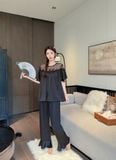  Haze Pyjama - Bộ lụa phối ren PM4827 