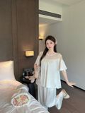  Haze Pyjama - Bộ lụa phối ren PM4827 