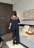  Haze Pyjama - Bộ lụa phối ren PM4827 