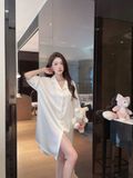  Lounge Dress - Váy sơ mi lụa D4825 