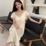  Mystique Dress - Váy tiểu thư phối ren hoa D4822 