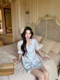  Feminine Pyjama - Bộ lụa ngắn cổ bèo PM8241-1 