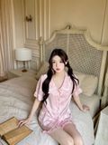  Feminine Pyjama - Bộ lụa ngắn cổ bèo PM8241-1 