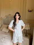  Feminine Pyjama - Bộ lụa ngắn cổ bèo PM8241-1 