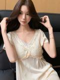  Celeste Dress - Váy tiểu thư ren ngực D4831 