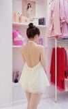  Halter Set - Bộ lụa cổ yếm hở lưng đệm ngực mỏng B1261 