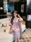  Majestic Robe Set - Bộ choàng lụa phối ren SC4826 