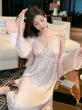  Majestic Robe Set - Bộ choàng lụa phối ren SC4826 