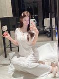  Bloomie Set PM5714 - Bộ thun quần dài tay ngắn đệm ngực mỏng 