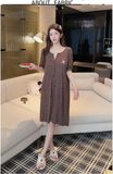  Pinky Dress D5262 - Váy thun beo đệm ngực mỏng 