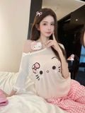  Kitty Set PM5642-2, Bộ thun dài 3 chi tiết 