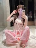  Kitty Set PM5642-2, Bộ thun dài 3 chi tiết 