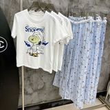  Snooze Set PM5216 - Bộ thun dài áo thun quần thô mềm 