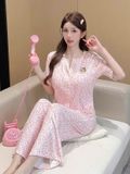  Pinky Set PM5263 - Bộ thun beo hồng đệm ngực mỏng 