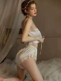  Shadow Muse B141 - Bộ lụa dây vai ren mảnh 