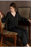  Serene PM6834  - Pyjama dài lụa satin phối ren (PM23) 