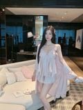  Soie B6872 - Bộ 2 dây ngắn lụa satin mềm (B83) 