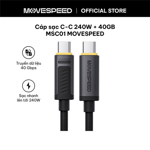 Cáp sạc C-C MoveSpeed 240W + 40GB  MSC01