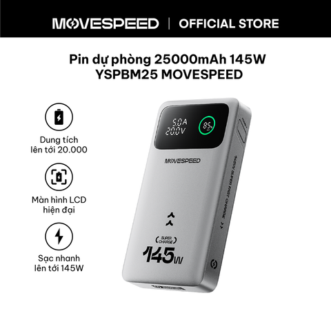 Pin dự phòng MoveSpeed YSPBM25 25000mAh 145W sạc nhanh cho iPhone & Macbook