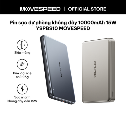 Pin sạc dự phòng không dây MoveSpeed 10000mAh 15W