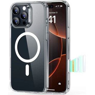 Ốp lưng điện thoại mỏng nhẹ ESR Classic Hybrid Case HaloLock cho iP 16 series trong suốt và hạn chế ố vàng