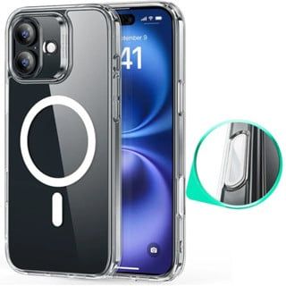 Ốp lưng điện thoại mỏng nhẹ ESR Classic Hybrid Case HaloLock cho iP 16 series trong suốt và hạn chế ố vàng