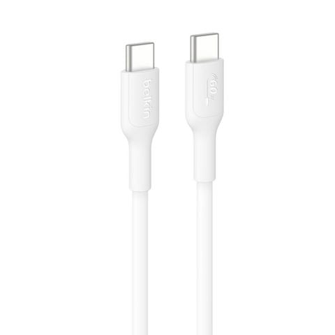 Cáp USB Type C - C CBL 2.0 , 1 mét, vỏ nhựa, công suất 60w, màu trắng Belkin