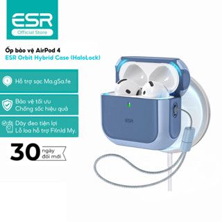 Ốp bảo vệ AirPod 4 ESR Orbit Hybrid Case (HaloLock) có dây đeo tay, chống sốc, sạc không dây