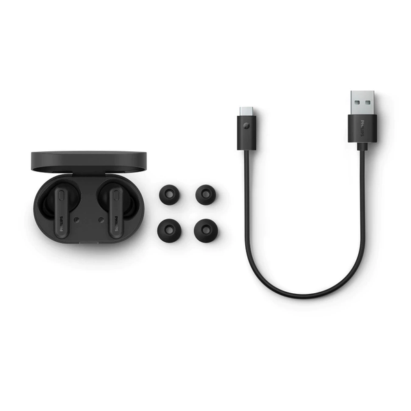 Tai nghe True Wireless Philips TAT1108, Bluetooth 5.3, Micro AI, Bass mạnh, Pin 15 giờ