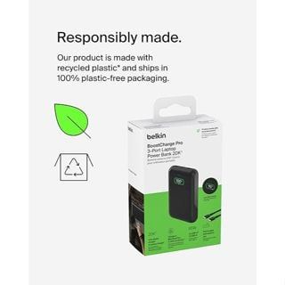 Pin sạc dự phòng Belkin BoostCharge Pro Power 20,000 mAh, sạc nhanh 65w PD màn hình hiển thị pin