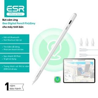 Bút cảm ứng ESR Digital Pencil GEO 6C006 dành cho iPd, tích hợp tính năng định vị, sạc nhanh