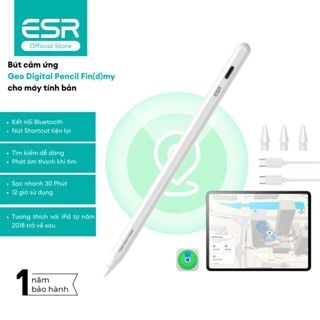 Bút cảm ứng ESR Digital Pencil GEO 6C006 dành cho iPd, tích hợp tính năng định vị, sạc nhanh