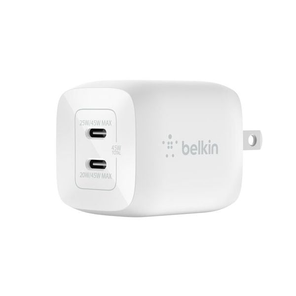 Combo Củ sạc 45W, 2 x cổng USB-C kèm dây Type C-C 60W, Belkin