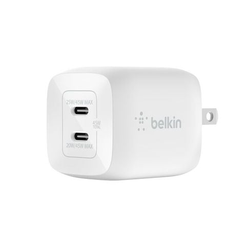 Combo Củ sạc 45W, 2 x cổng USB-C kèm dây Type C-C 60W, Belkin