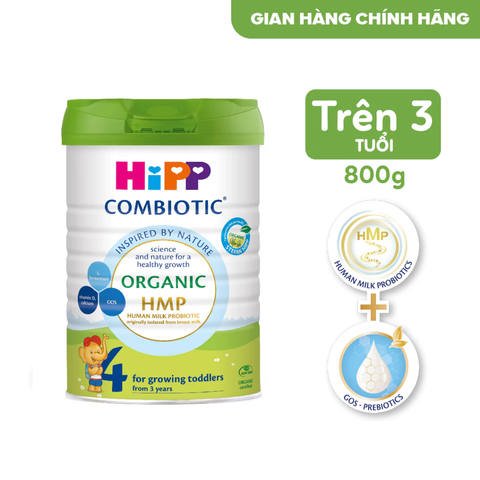 Sữa bột công thức HiPP 4 Organic Combiotic 800g (dành cho trẻ từ 3 tuổi trở lên)