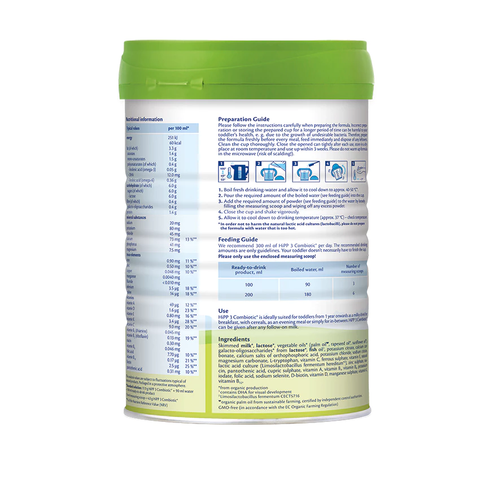 Sữa bột công thức HiPP 3 Organic Combiotic 800g hỗ trợ tiêu hóa và tăng chiều cao dành cho trẻ nhỏ