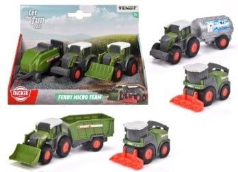  Bộ 3 Đồ Chơi Xe Nông Trại DICKIE TOYS Fendt Micro Team 203732001 