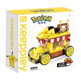  Đồ Chơi Lắp Ráp KEEPPLEY Pokemon Pikachu Mini Food Cart K20213 Building Block 