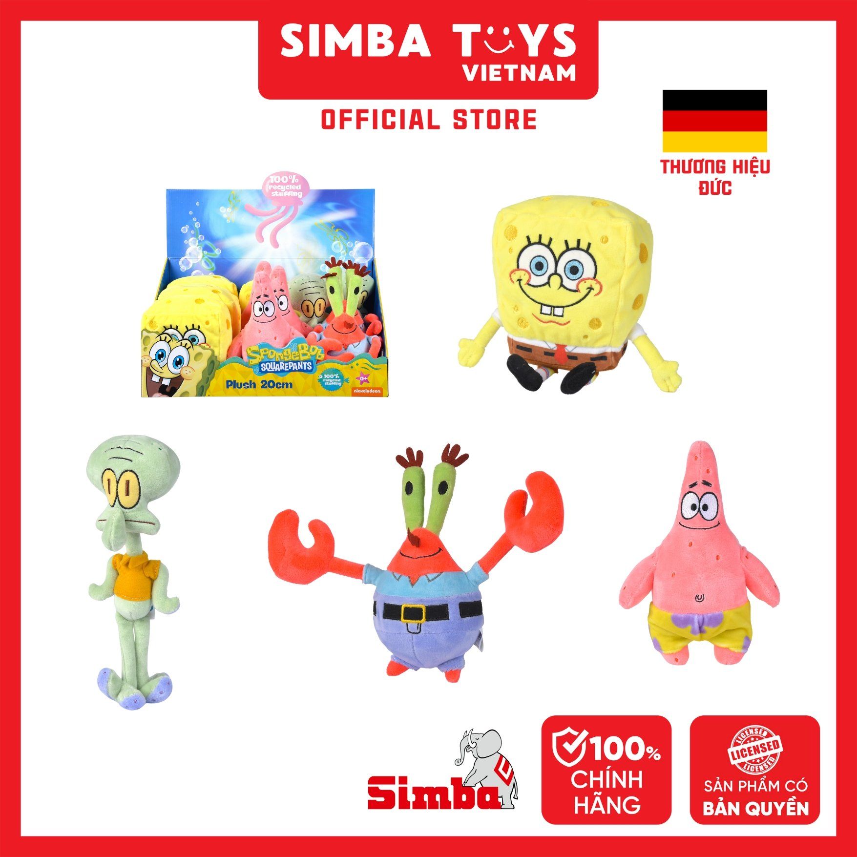  Đồ Chơi Sưu Tầm SIMBA TOYS Spongebob Plush 20cm 109491002 - Simba Toys Vietnam 
