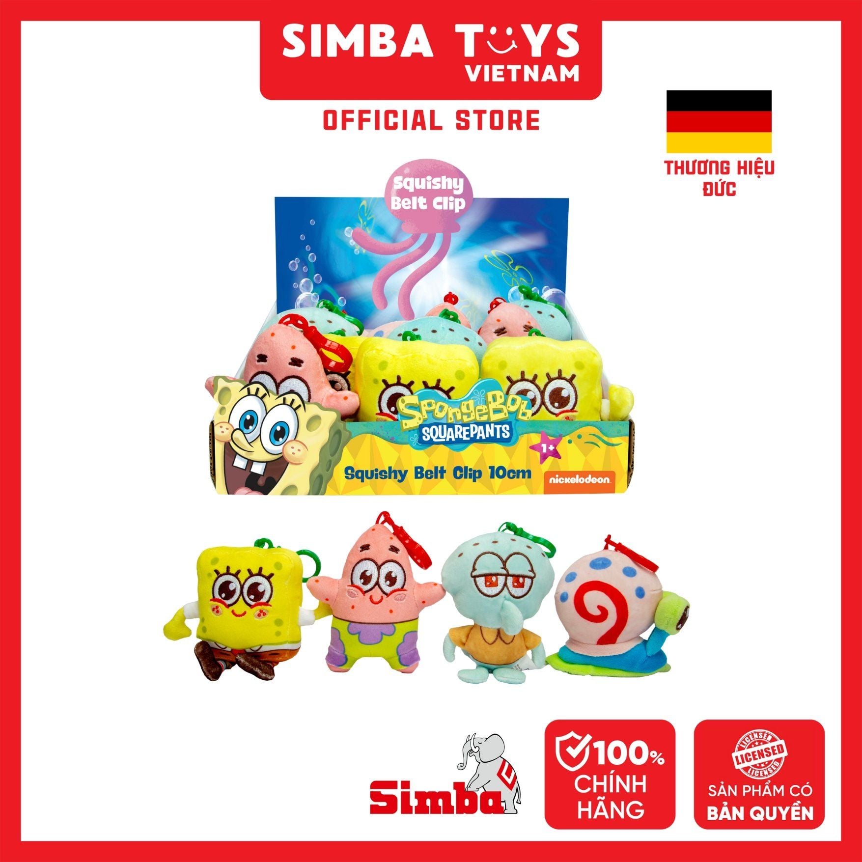  Đồ Chơi Sưu Tầm SIMBA TOYS Spongebob Keyrings 10cm 109491009051 - Simba Toys Vietnam 
