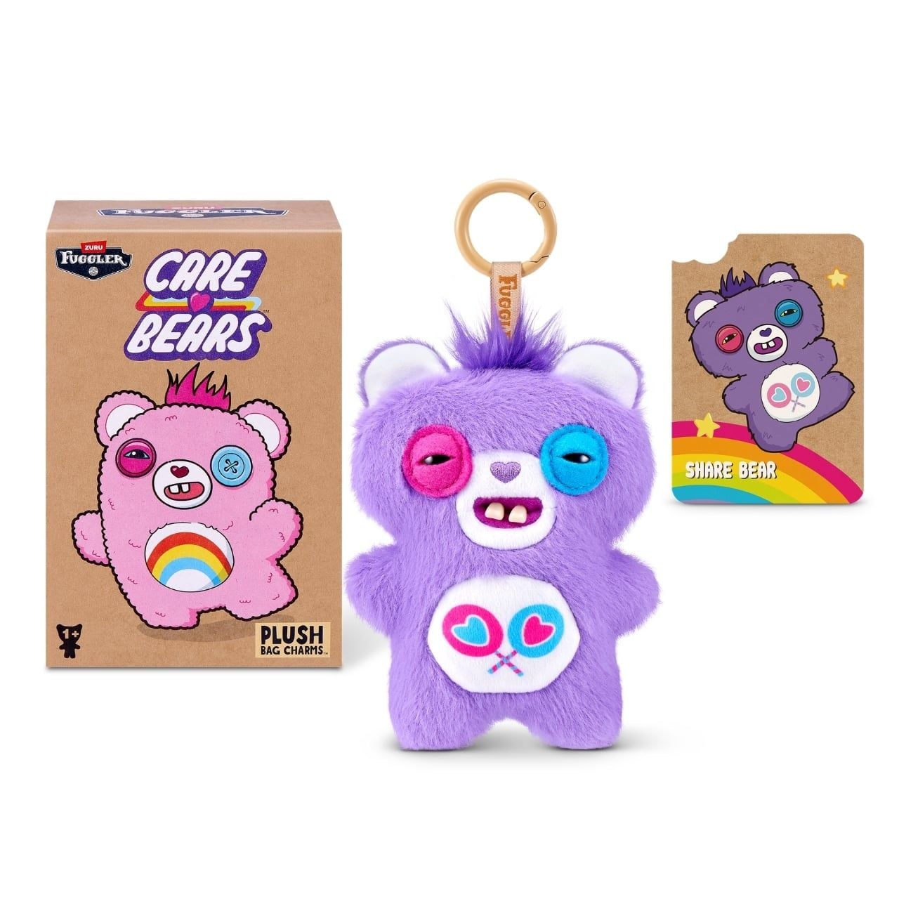  Đồ Chơi Sưu Tầm Hộp Mù ZURU TOYS Fuggler Care Bears Keyrings 5