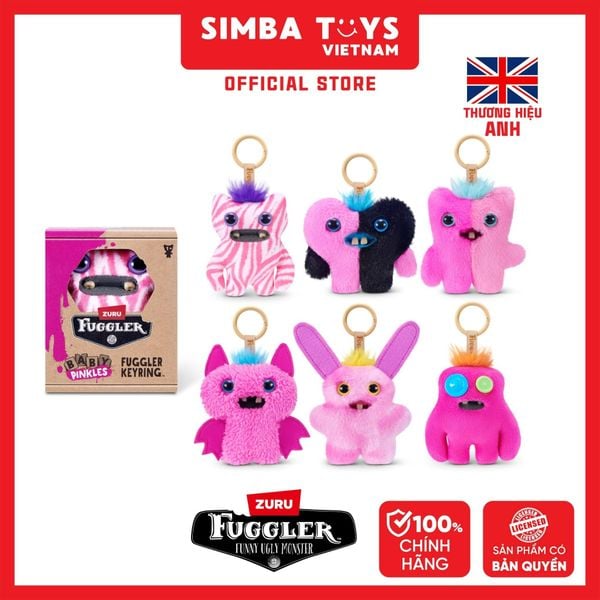  Đồ Chơi Sưu Tầm ZURU TOYS Fuggler Baby Pinkles Keyrings 3.5
