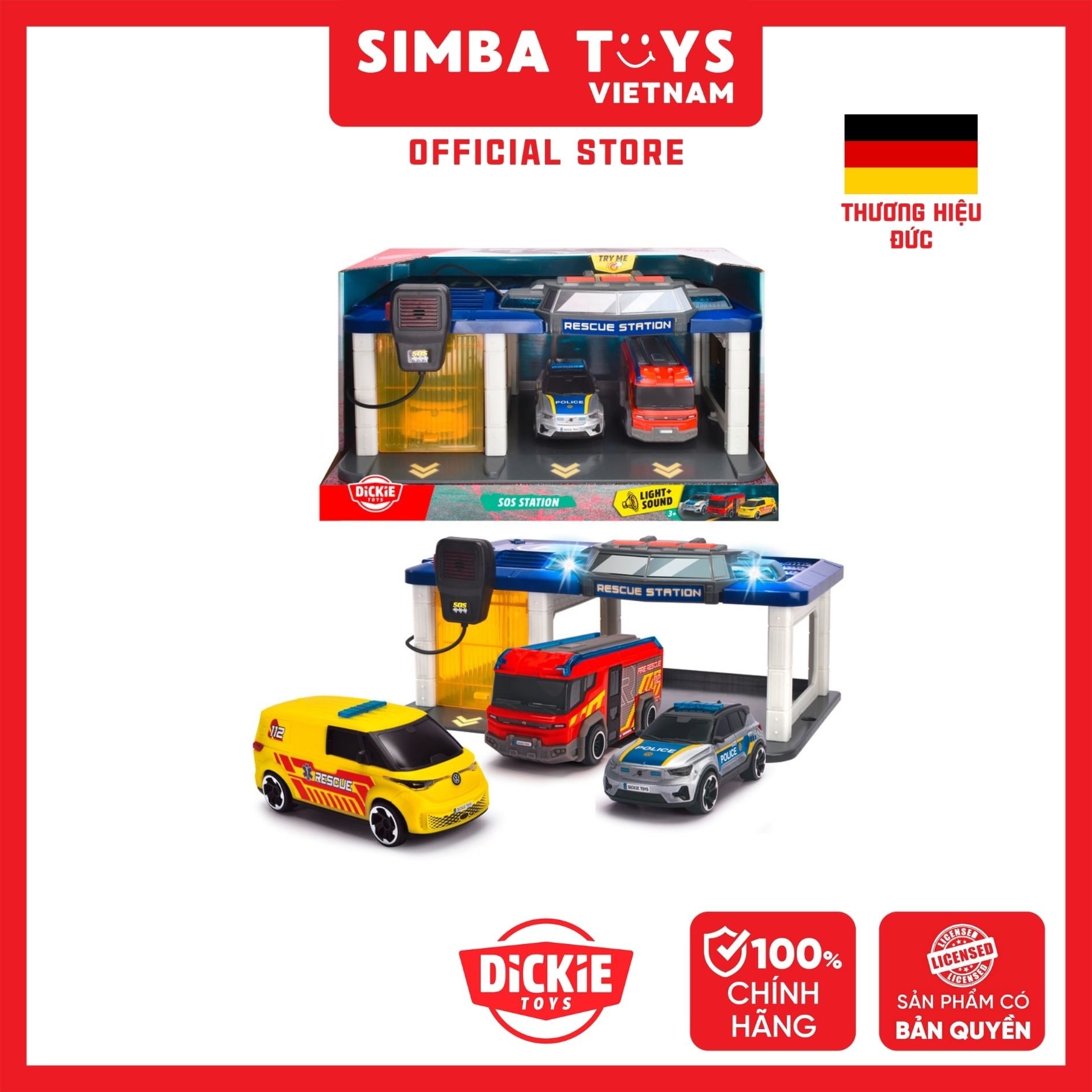  Đồ Chơi Trạm Cứu Hộ Kèm Bộ Đàm DICKIE TOYS S.O.S Station 203716027038 - Simba Toys Vietnam 