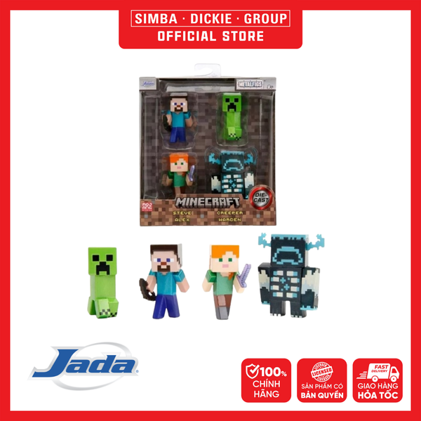  [CHỌN MẪU] Bộ 4 Đồ Chơi Mô Hình Sưu Tầm JADA TOYS Minecraft 2.5