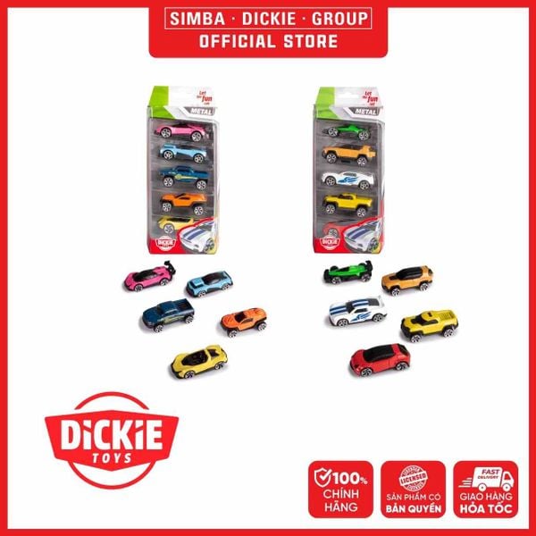  Bộ 5 Đồ Chơi Xe Mô Hình DICKIE TOYS Die-cast Vehicles 5 Pack 203331001 - Simba Toys Vietnam 